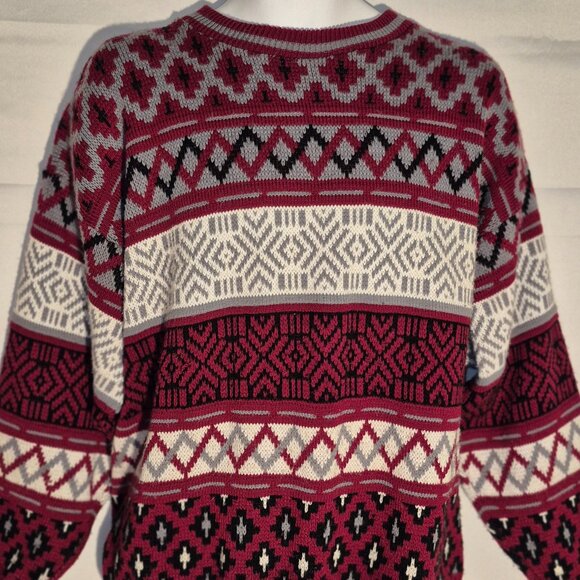 TOWNCRAFT stylish Ski Sweater, Red-Black-white-gray in size XL - Picture 10 of 13